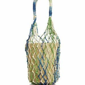 NWT Large Net Bucket Woven Bag